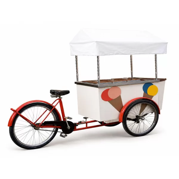 Carretto Gelati in Legno, con Bicicletta