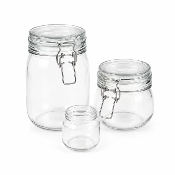 Vaso da Conserva in Vetro con Tappo (Vari Modelli)