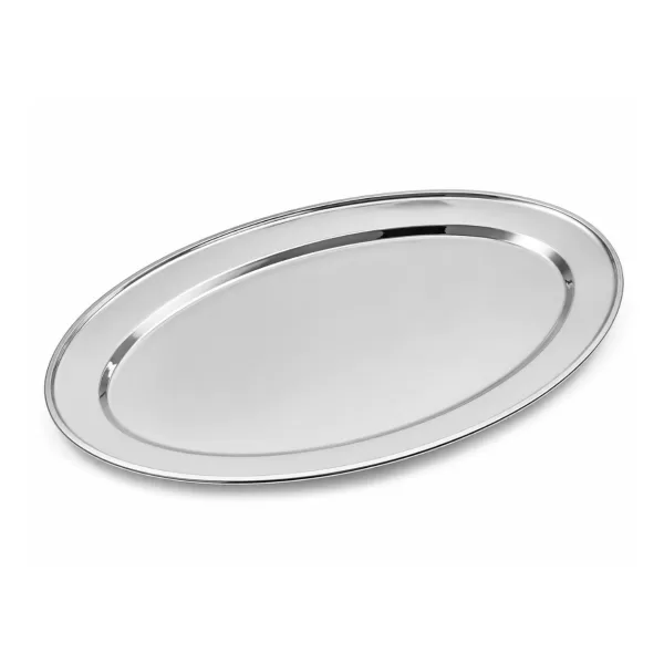 Vassoio da Portata Ovale in Acciaio Inox