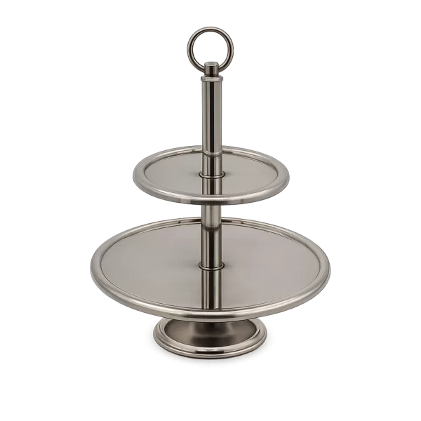 Alzata Doppia in Acciaio Inox